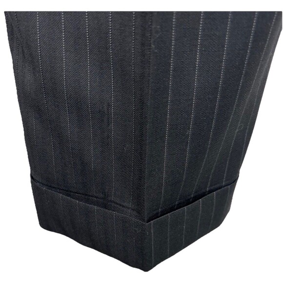 Jos. A. Bank Black Striped Wool Suit Pants Men's Size 40x29 - Picture 3 of 5